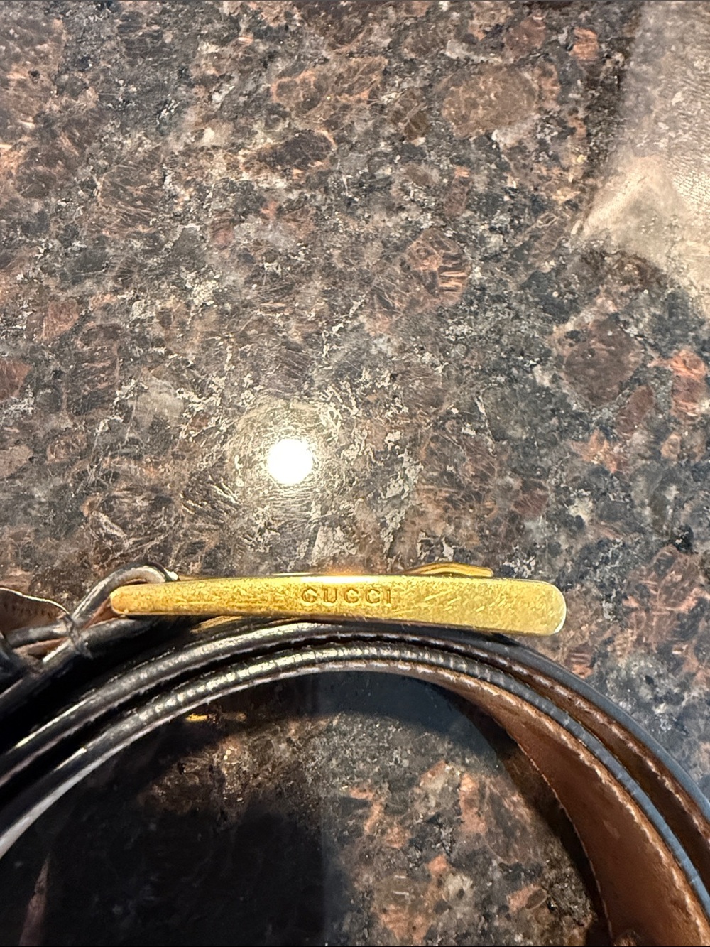 Authentic leather GUCCI belt - Pre-owned. - Picture 2 of 10
